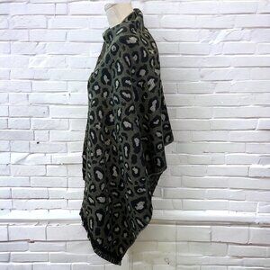 Ted Baker Cozy Green Animal Print Shawl Wrap Scarf